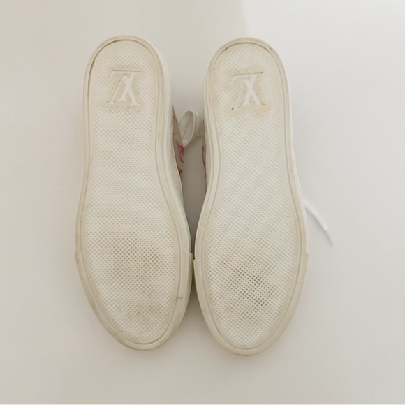 Louis Vuitton Stellar sneakers pink white LV logo monogram low top tennis shoes - Picture 10 of 12